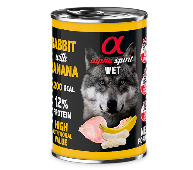 Alpha Spirit Lata Conejo, Pollo y Banana